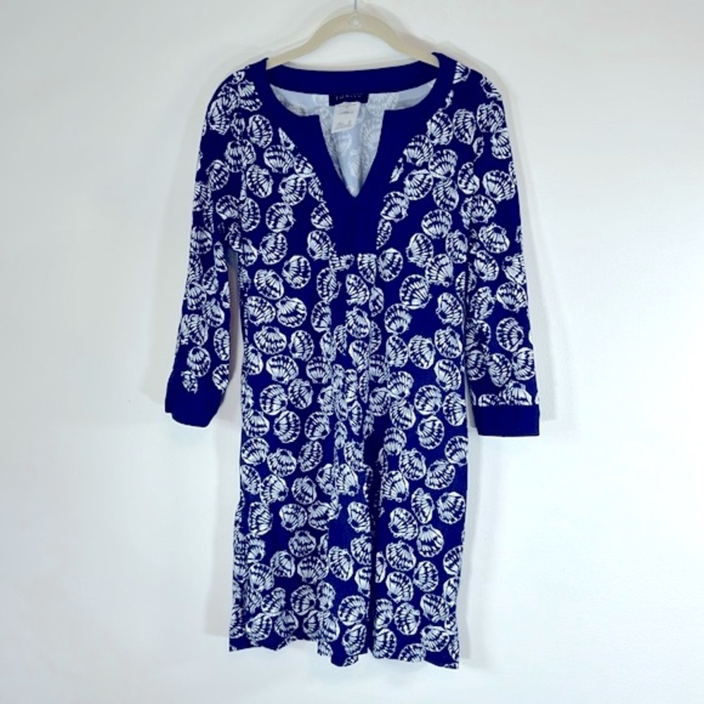 Talbots Beachy Style Estilo Black Label Women’s Size S Clamshell Shift Dress